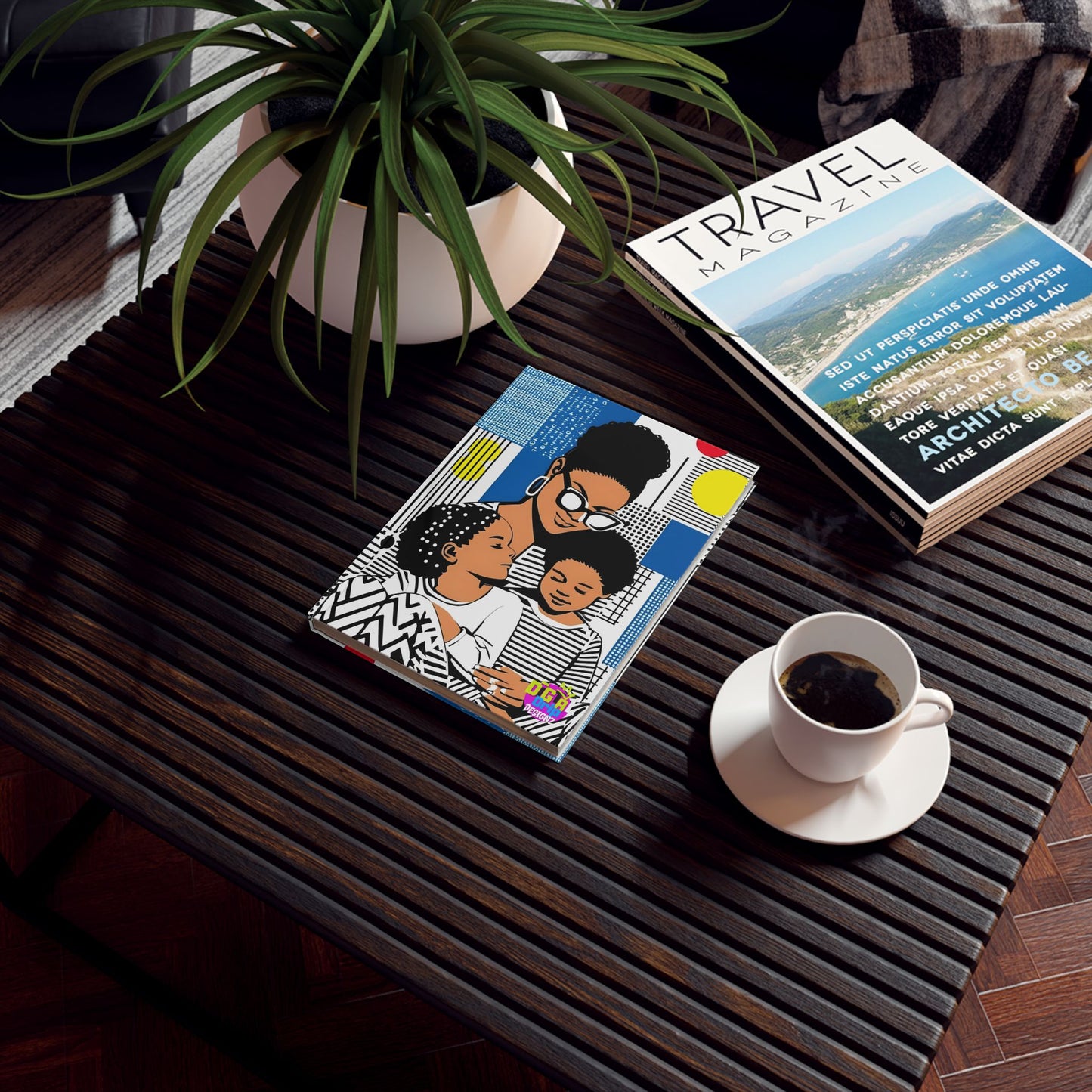 Empowering Family Hard Backed Journal - Inspirational Mother & Kids Design