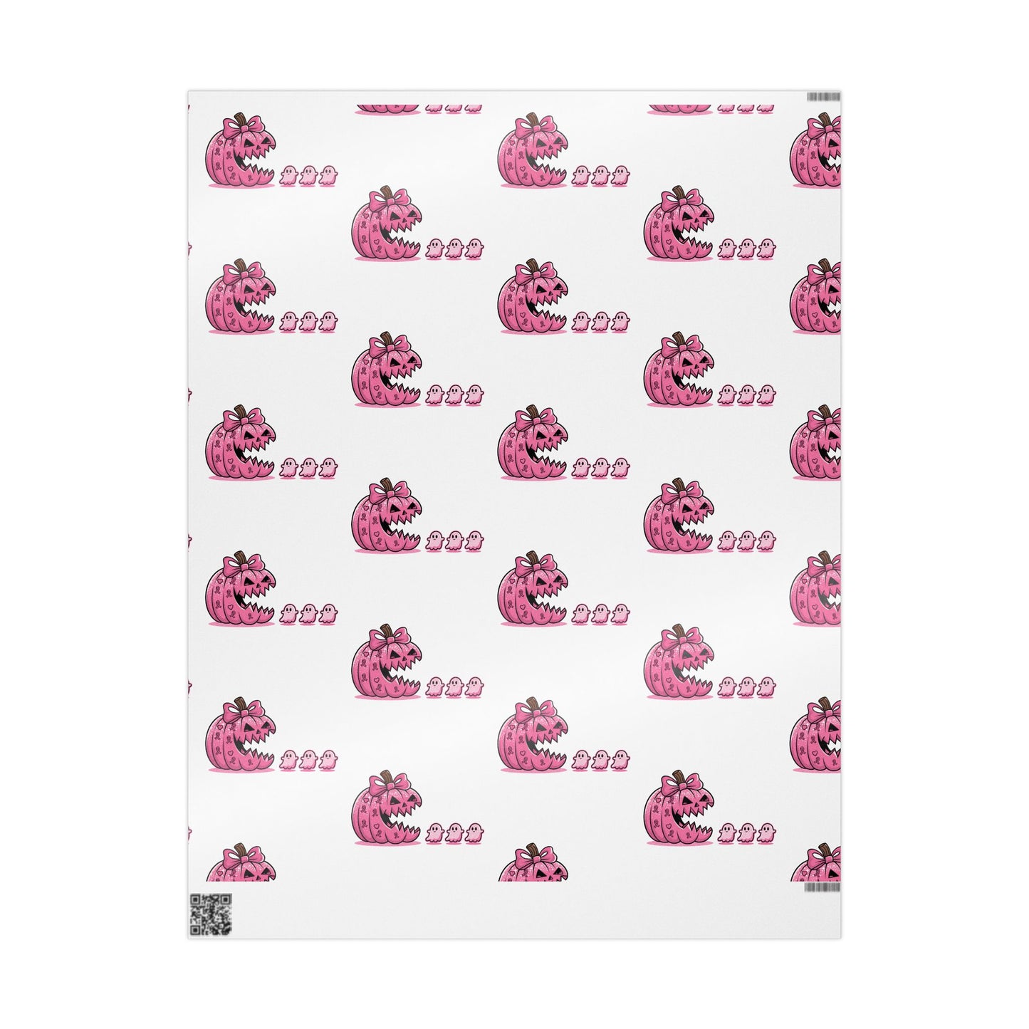 Cute ghost eating pink pumpkin  Wrapping Paper - Fun Gift Wrap for Birthdays, Baby Showers, Holidays, Party Decor, Creative DIY Crafts