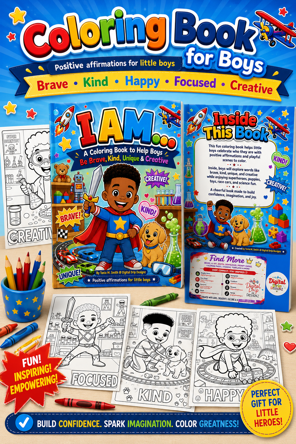 I AM: A Coloring Book to Celebrate Black Boys Boys