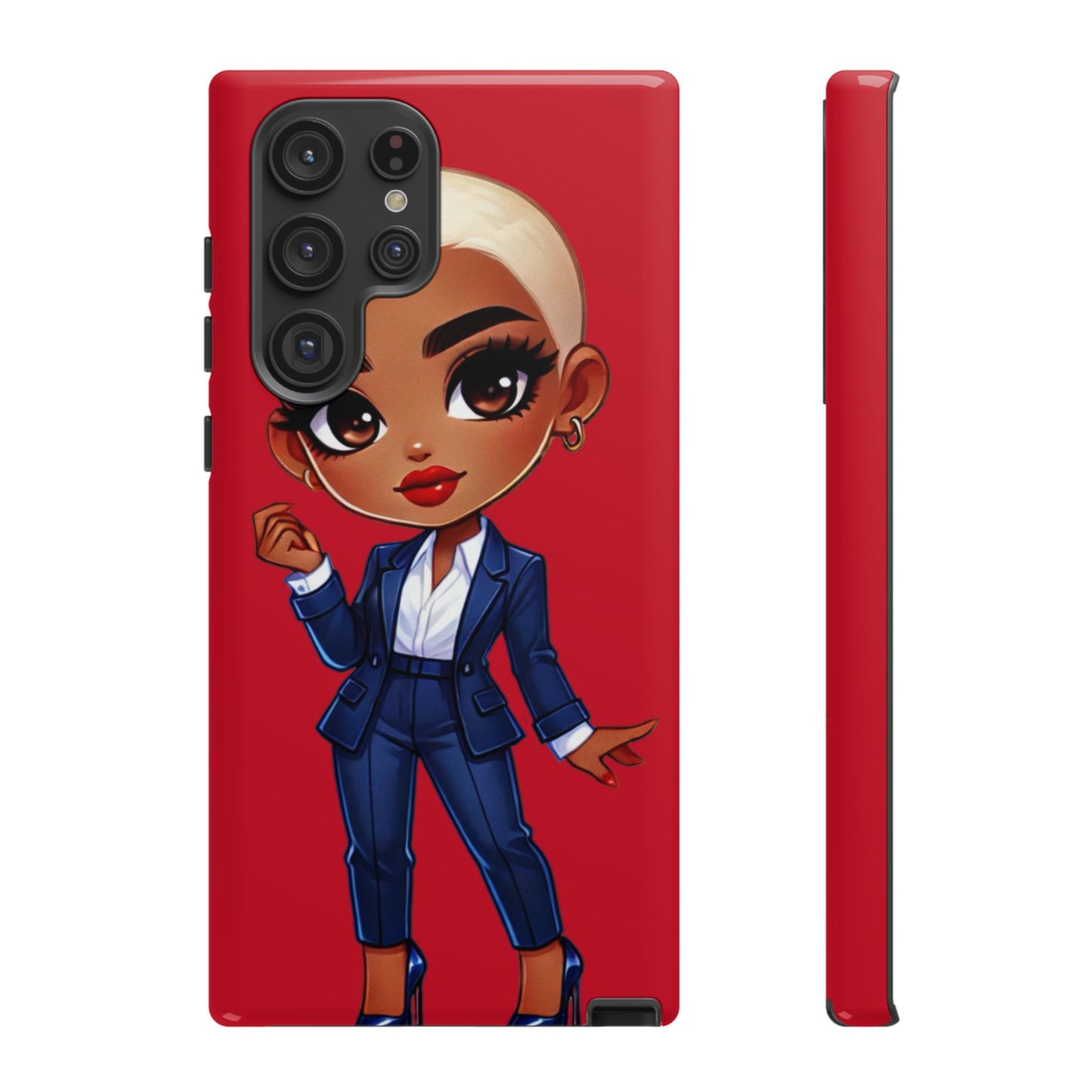 Stylish Phone Case with Confident “Deedra” Character Design, Protects Your Phone, Unique Gift, Trendy Accessory, Fashion Statement
