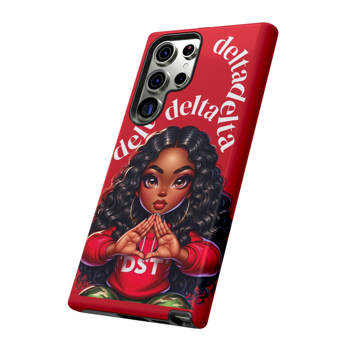 Delta Delta Tough Phone Case, Sorority Gifts, Cute Phone Accessories, Red Phone Cover, Greek Life