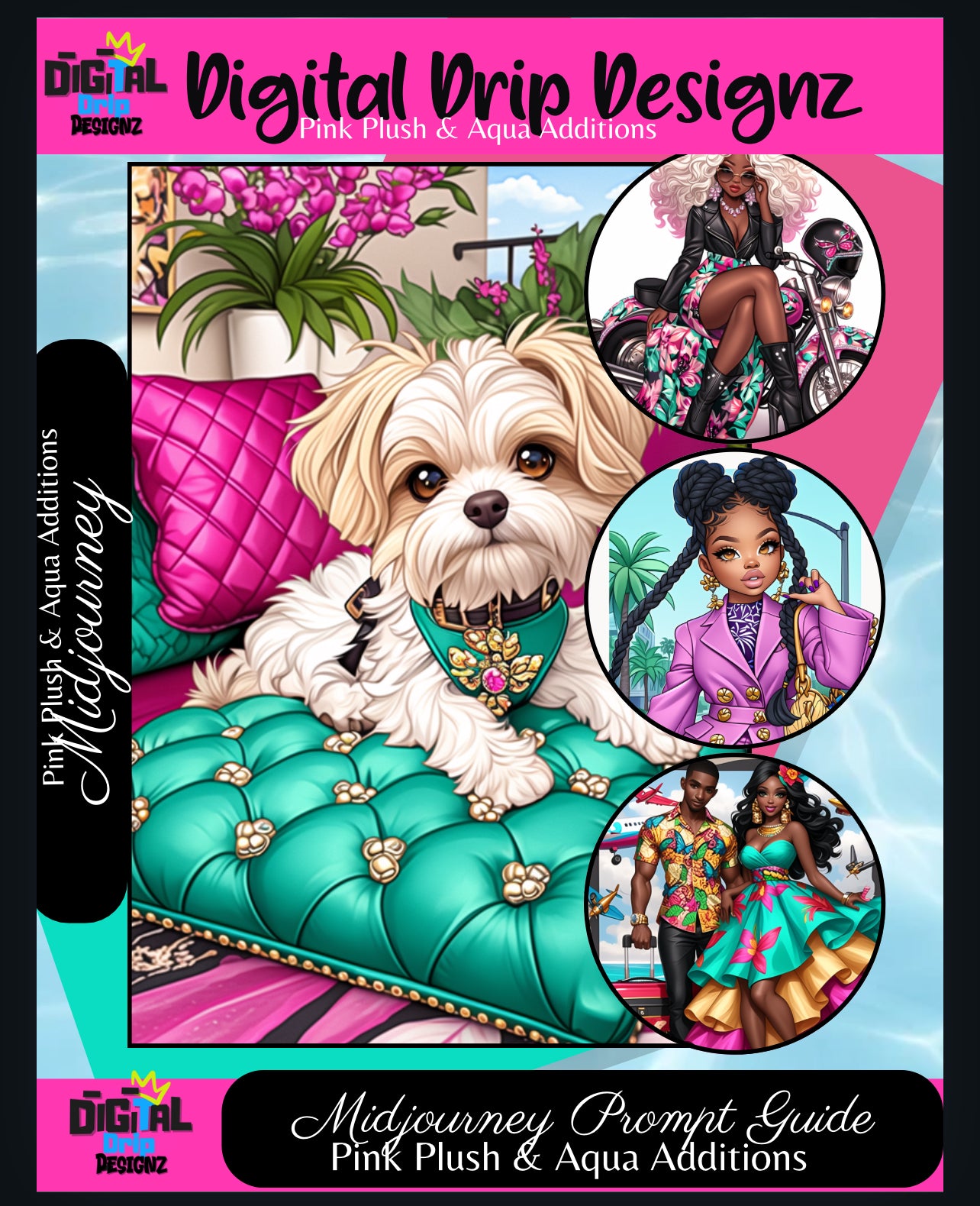 Title:
Pink Plush & Aqua Additions™ | MidJourney Prompt Guide for Culturally Rich AI Art Creation