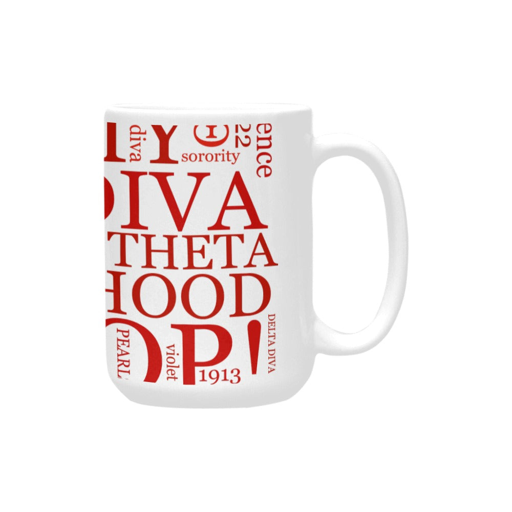 DST word cloud mug Custom Ceramic Mug (15OZ)