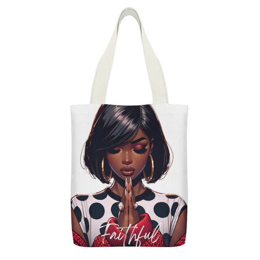 Faithful Canvas Tote Bag-32x38CM (Two-Sided Print) Canvas Tote Bag Double