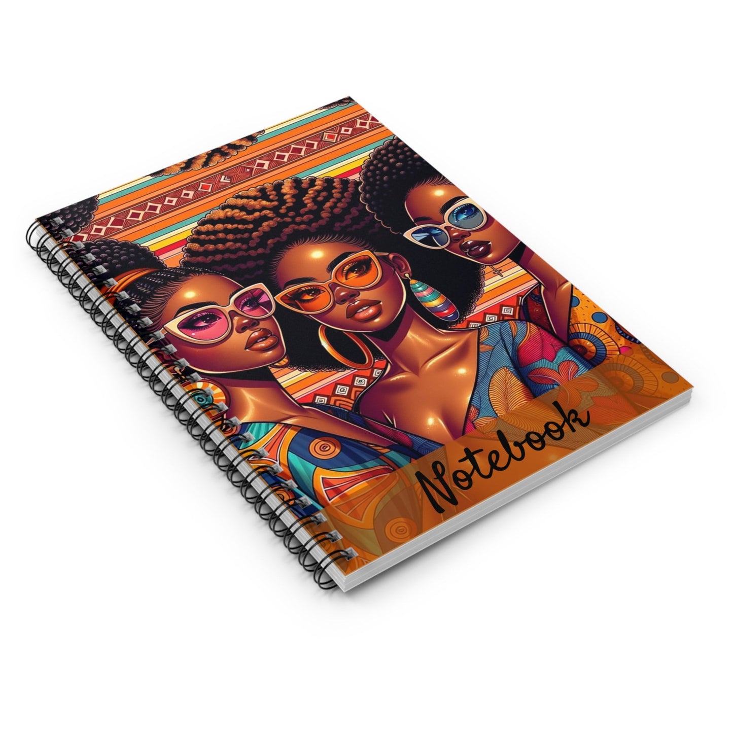 Afrocentric Women Spiral Notebook - Ruled Line