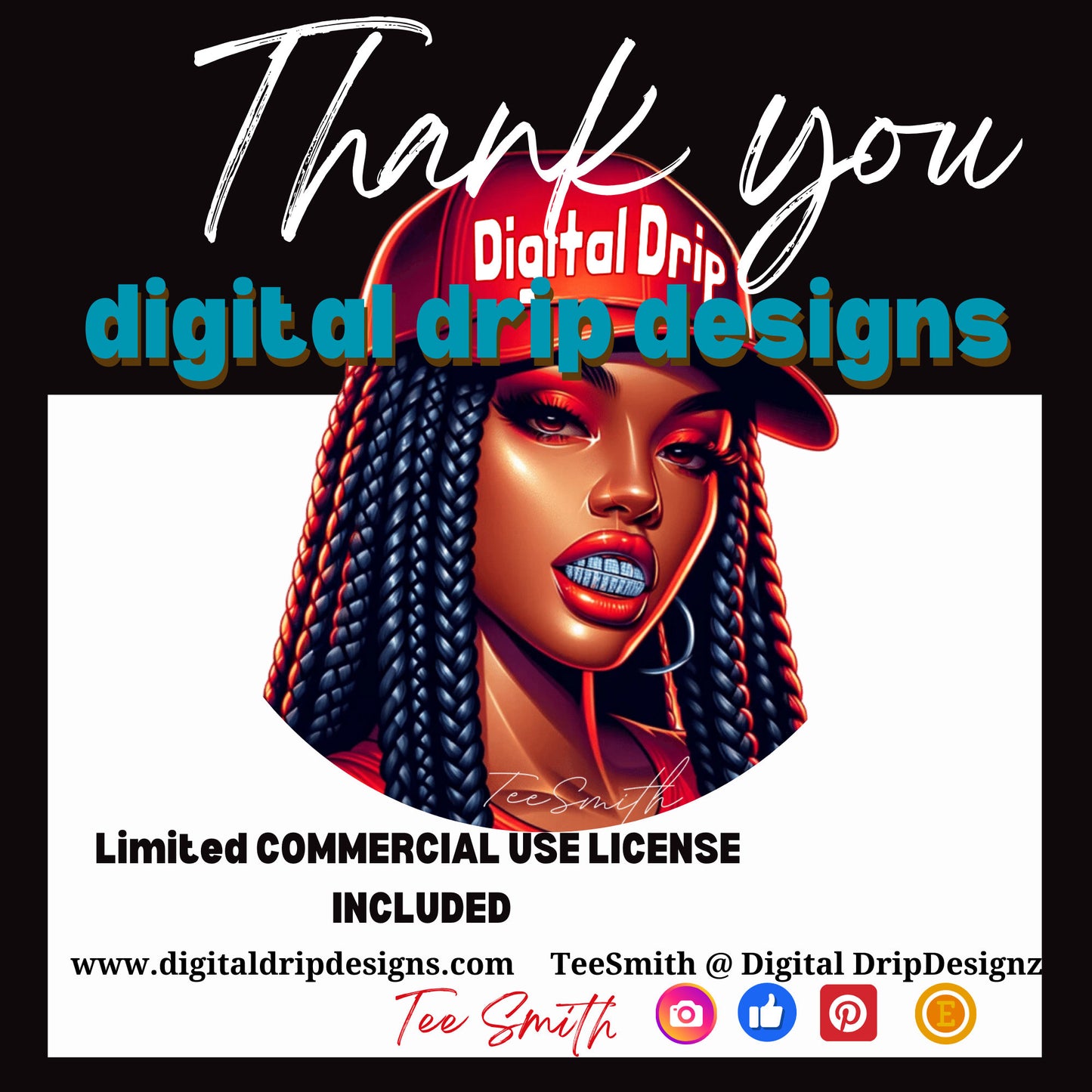Soror Deedra African American “Sorority Special: Delta Deedra Themed Chibi Doll, Versatile Digital Download, PNG Clipart