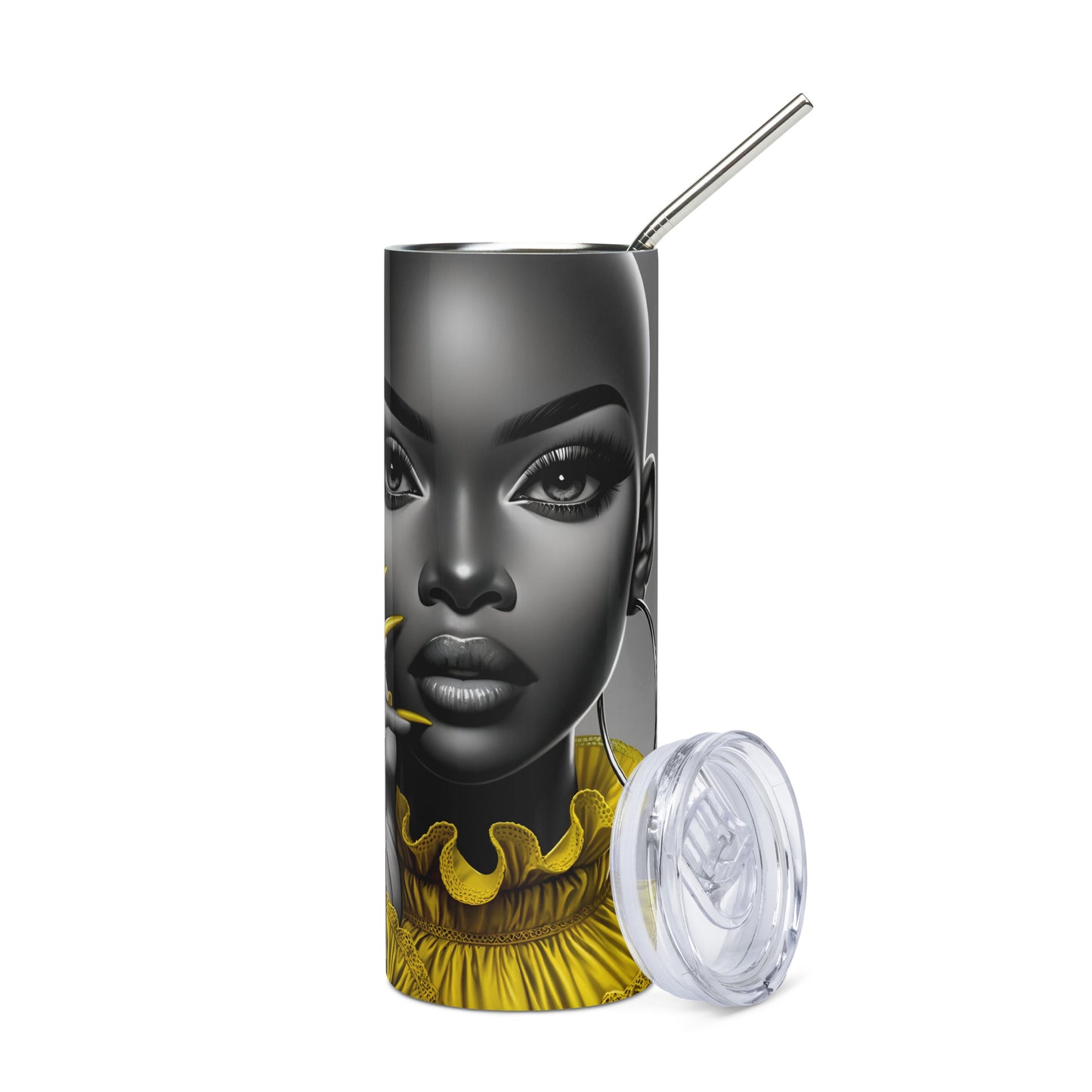 Yellow BOLD and Beautiful Stainless steel tumbler