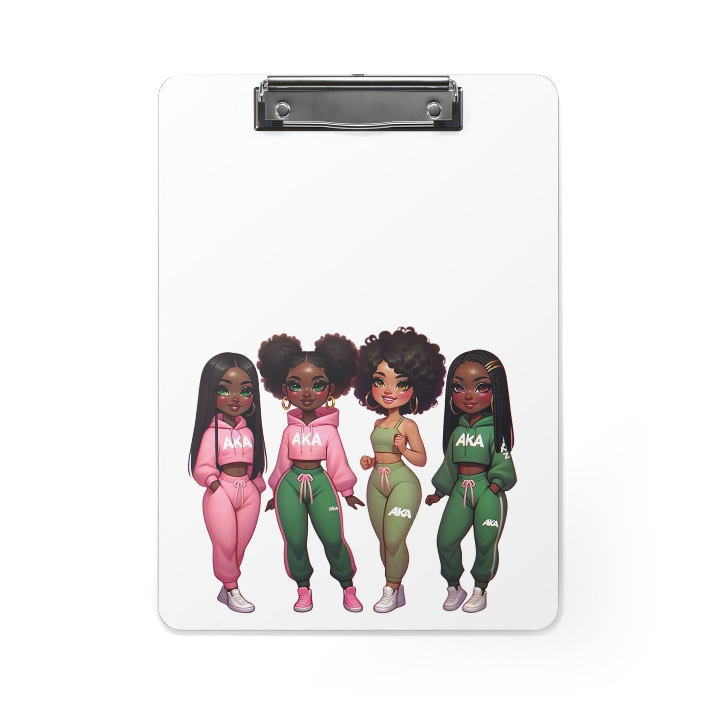 Pink & Green Sisters Clipboard